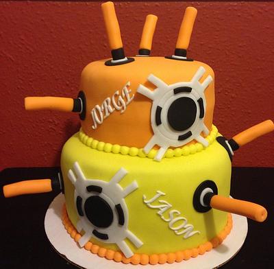 Nerf birthday  - Cake by Jennifer Duran 