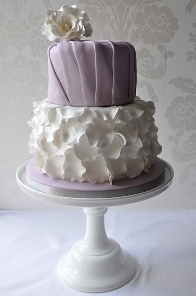 Lavender petals & pleats - Cake by Mrs Robinson's Cakes