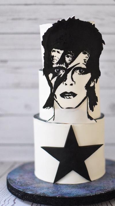 There's a Starman Waiting in the Sky/David Bowie Cake Collaboration - Cake by Michelle Lambeth