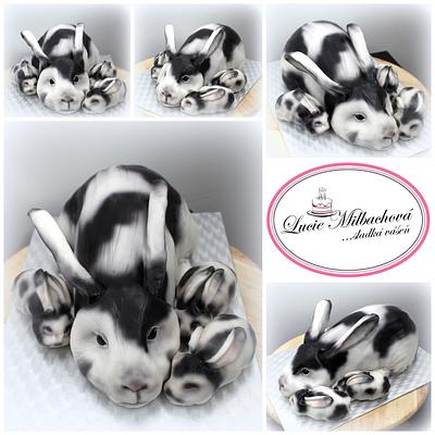 Rabbit with chicks - Cake by Lucie Milbachová (Czech rep.)