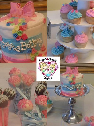 "Cute as Buttons" Baby Shower - Cake by Jenny