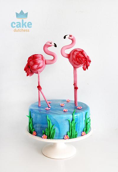 Flamingo Love - Cake by Etty
