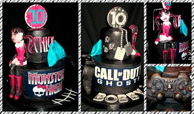 Call of Duty/Monster High - Cake by fitzy13