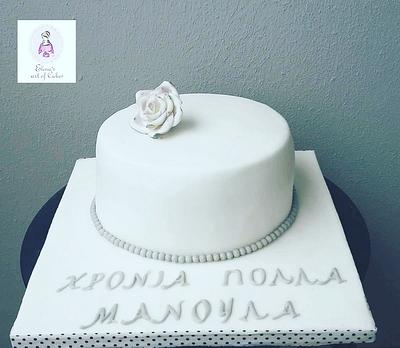 simple flower cake  - Cake by elenasartofcakes