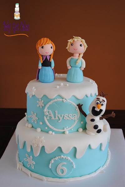 Frozen's Anna, Elsa & Olaf - Cake by Baby Got Cakes