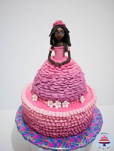 Ruffle Princess in Buttercream - Cake by Veenas Art of Cakes 