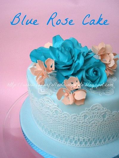 Blu Rose cake - Cake by LaFarfalladiCiocco