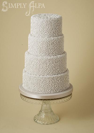 Piped Swirls Wedding cake - Cake by Alpa Boll - Simply Alpa