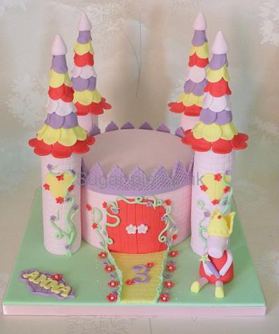 Bright Peppa Pig Castle - Cake by Sugar-pie