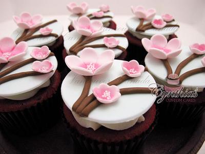Cherry Blossom cupcakes - Cake by Cynthia Jones