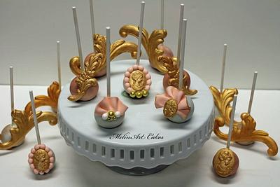 Marie Antoinette cake pops - Cake by MelinArt