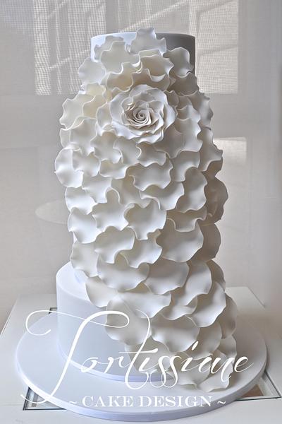 Cascading Rose Petal Cake - Cake by Tortissime Cake Design