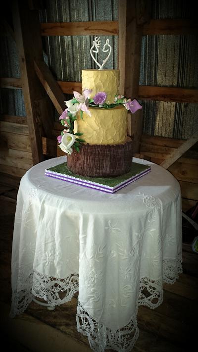 Rustic Wedding Cake - Cake by Joyce Nimmo