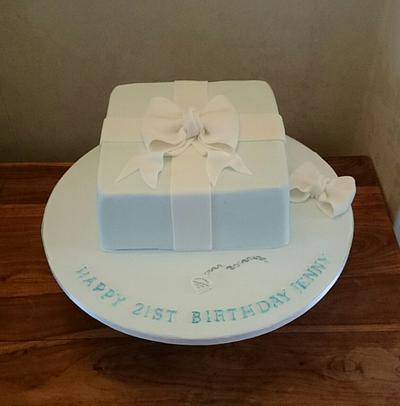 Tiffany box cake  - Cake by Divine Bakes