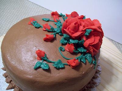 Chocolate and Roses - Cake by Robin Conner