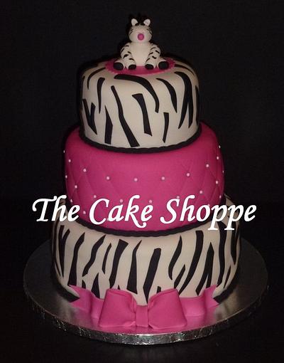 zebra baby shower cake - Cake by THE CAKE SHOPPE