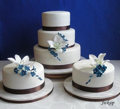 Svatební sada s lilií - Cake by Jitkap