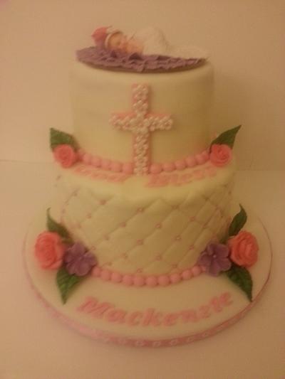 Mackenzie's Christening cake - Cake by srkcakelady