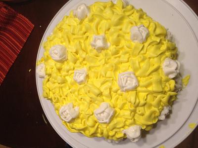 Trial run of the Messy Ruffle Cake - Cake by mallorieh