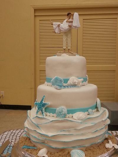 Seaside Wedding Cake Theme - Cake by familycakesbyjackie