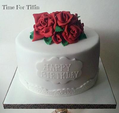 Red Roses  - Cake by Time for Tiffin 