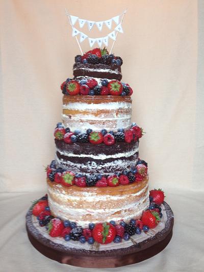 Naked wedding cake - Cake by CandyCakes