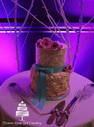 Romantic Alencon Lace  - Cake by MKBC 