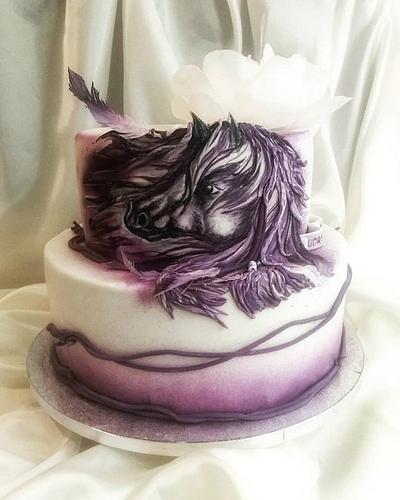 Horse, handpainted - Cake by Mare