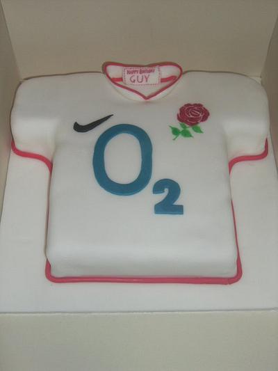 England rugby shirt  - Cake by Tracey