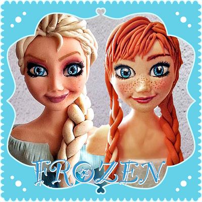Elsa and Anna - Cake by Mania M. - CandymaniaC