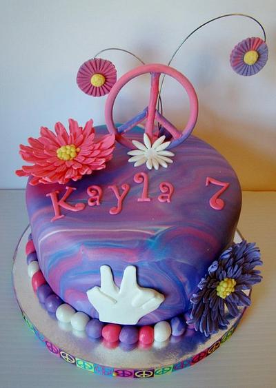 Peace Sign Cake - Cake by Colormehappy