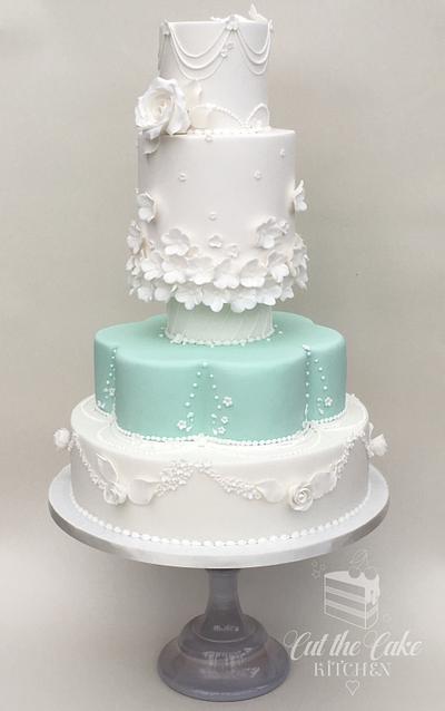 Retro Wedding Cake - Cake by Emma Lake - Cut The Cake Kitchen