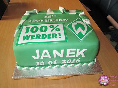 Werder Bremen Football Team Cake - Cake by Mary Yogeswaran