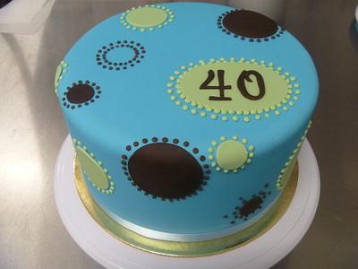40th Dots and spots - Cake by Cupcake Group Limiited