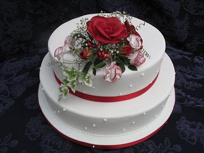 Ruby Wedding Cake - Cake by Lou Wood