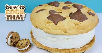 Giant Ice Cream Sandwich (in stop motion) - Cake by HowToCookThat