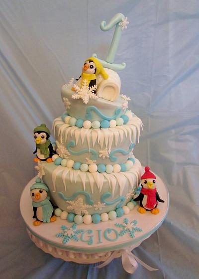 Winter Onederland 1st Birthday Cake - Cake by Mojo3799
