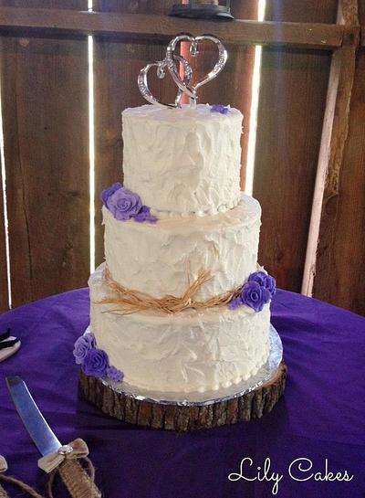 Rustic Wedding Cake - Cake by LilyCakesNC