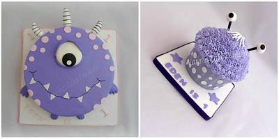 My Little Purple Monsters - Cake by Terri