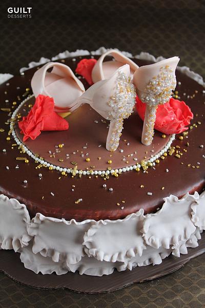 Sparkly High Heels Triple Chocolate Cake - Cake by Guilt Desserts