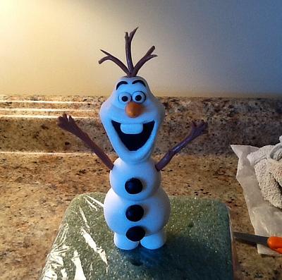 Olaf topper - Cake by Chassity
