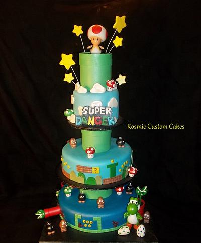 Super Mario Brothers - Baby Shower!! - Cake by Kosmic Custom Cakes