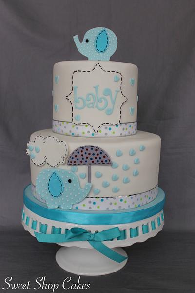 Elephant baby shower cake - Cake by Sweet Shop Cakes