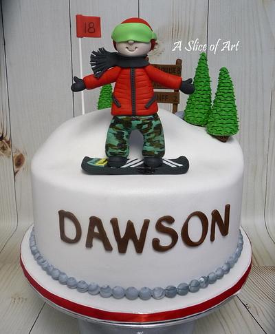 Snowboarder cake - Cake by A Slice of Art