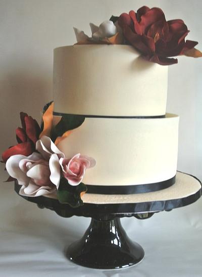 Simple Magnolia Bridal Shower Cake - Cake by Carla Jo