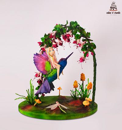 Humming bird fairy  - Cake by Hima bindu