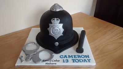 Policemans hat for my nephew x - Cake by Kerri's Cakes