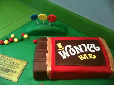 Willy wonka chocolate bar - Cake by Mrs Macs Cakes