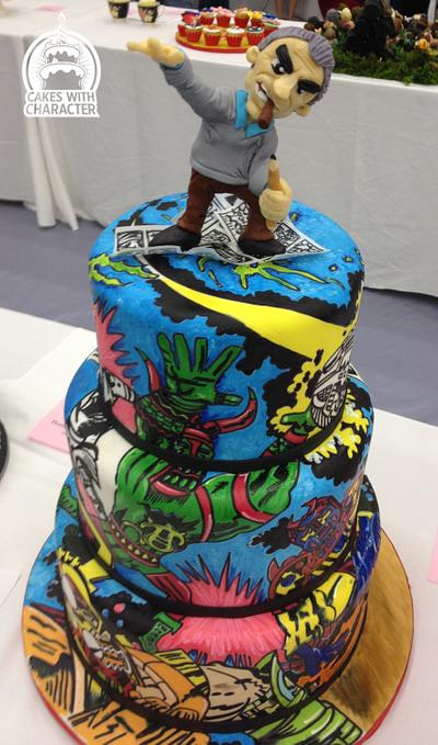 Jack Kirby coloring Book themed cake - Cake by Jean A. Schapowal