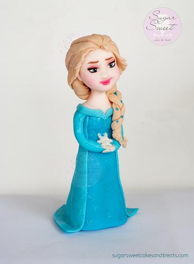 Elsa Figurine Cake Topper - Cake by Angela, SugarSweetCakes&Treats